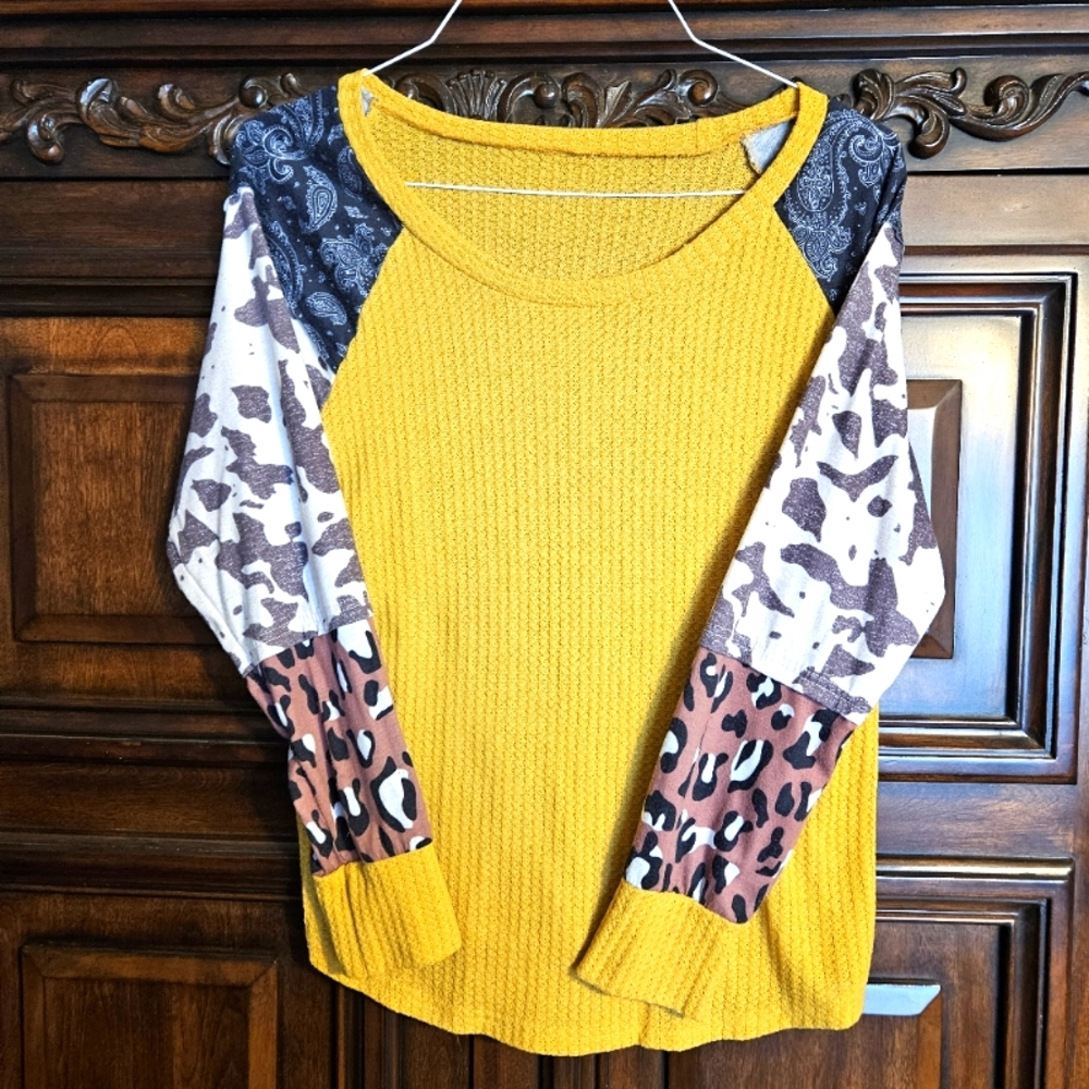 Knit Long sleeve animal print